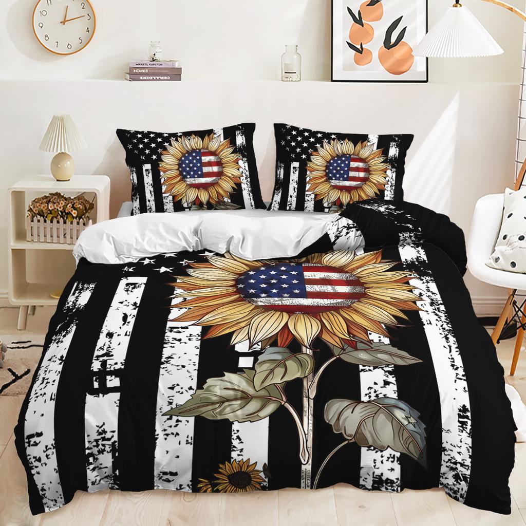 Schiff Leuchtturm Auto 3D Digitaldruck Muster Bettbezug Kissenbezug Schlafzimmer Bettwäsche Dreiteiliges Set