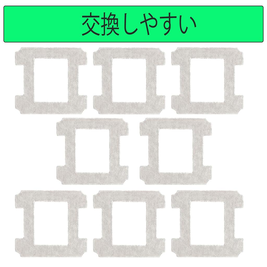 Set of 8 Replacement Mop Pads for Ecovacs WINBOT W1/W2 OMNI Window Cleaning Robot (Consumable Parts)