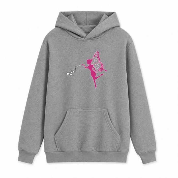 Jogging enfant - Petite Fée - Gris - Taille élastiquée - Manches longues - Multisport