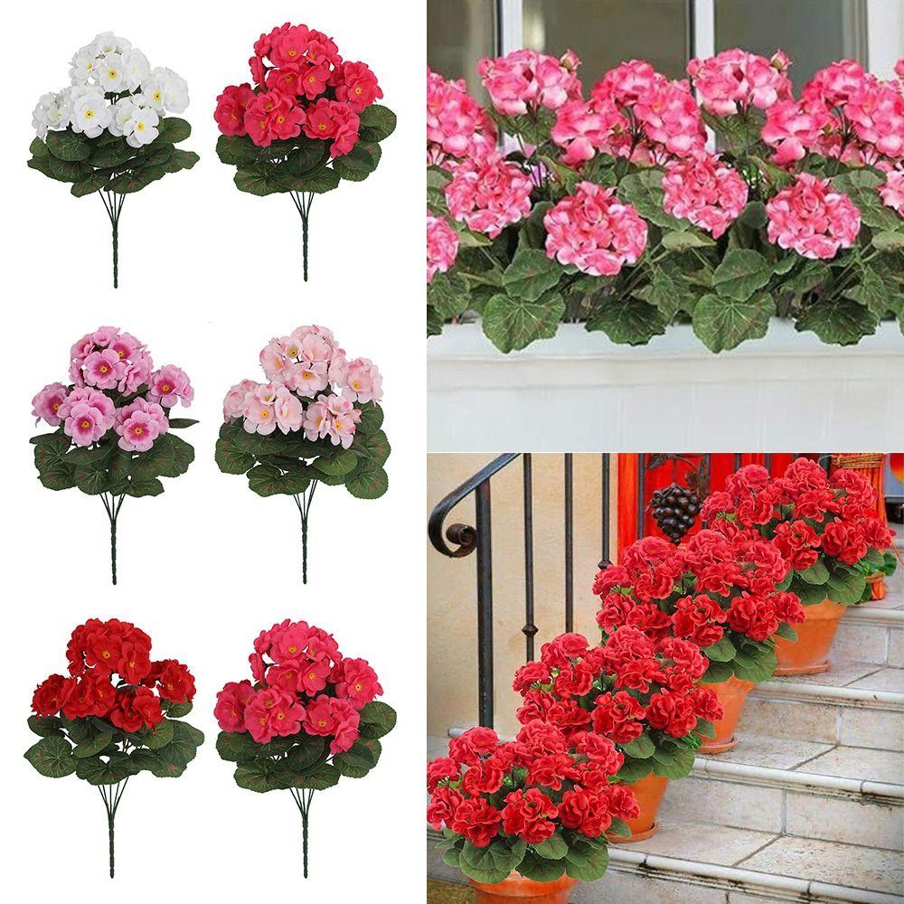 DIY Wreath Begonia Artificial Flower Silk Petals Faux Flower  Home Decoration