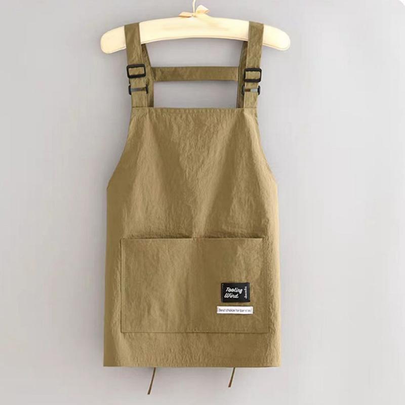 Household Canvas Apron Oil-Proof Can Wipe Hands Kitchen Cookingmen Women Adult With Tool Pockets Fashion Coffee Over Apron