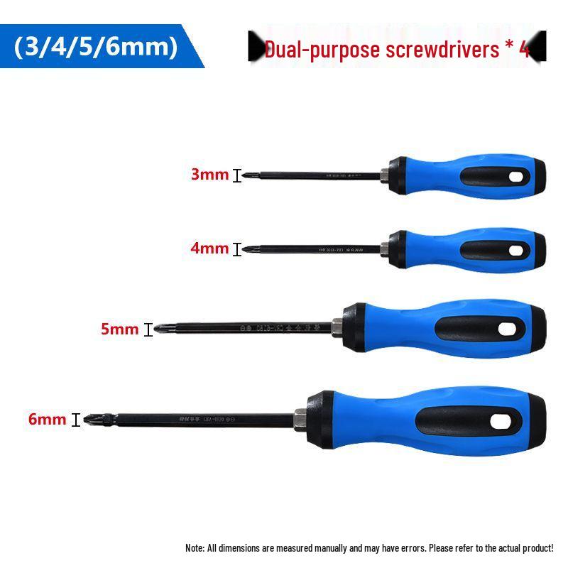 2-in-1 Multi-Functional Manual Screwdriver: Phillips & Flat-head