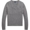 Polo Ribbed V-Neck Slim Fit Embroidered Pony Long Sleeve Sweater Women Sweater 211888688-501