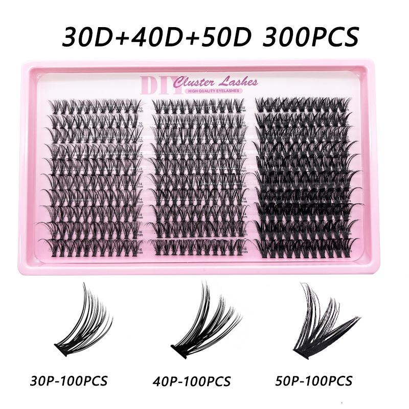 Flat False Eyelashes Stable Segmented Hairs 30P40P50P60P80P14 Rows Curled