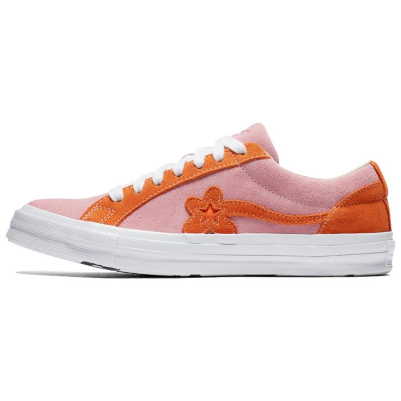 

Golf Le Fleur x Converse One Star Ox Цветочные Модные Удобные Низкие Кеды для Скейтбординга Унисекс Розовый Оранжевый 39.5