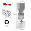 Diesel Injector Fuel Line Socket Wrench 10Mm-19Mm Open Oil Pipe Removal Sleeve Union Nut Socket Adapter Hand Tool
