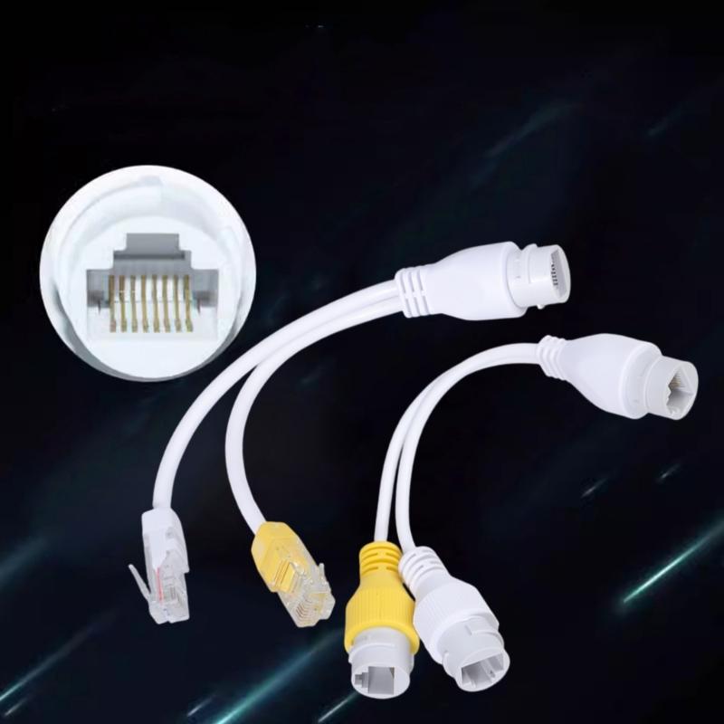 Outdoor POE Splitter 2 in 1 Networking Connector POE Splitter for Networking Monitoring System RJ45 Connector Splitter