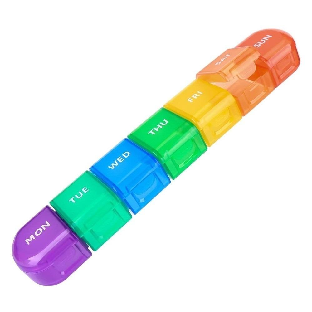 7 Days Slot Pill Organizer Plastic Medicine Container Reusable Pill Storage Box  for Tablet Vitamin