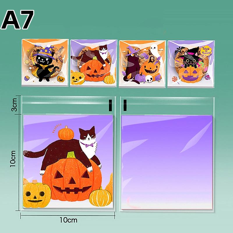 

100 шт. Счастливого Хэллоуина конфеты мешок подарочные пакеты печенья печенье закуски пластиковые упаковочные пакеты Хэллоуин вечеринка декор поставки
