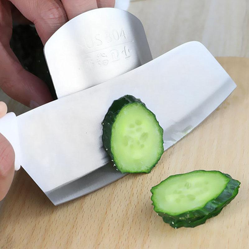 1pcs Convenient Style Kitchen Tool Finger Guard Stainless Steel Finger Protector Avoid Hurting When Slicing and Dicing