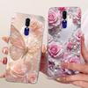 For Oppo F11 Case Cover Luxury Butterfly Love Fashion Flowers Cool Painted Phone Casing For Oppo CPH1913 CPH1911