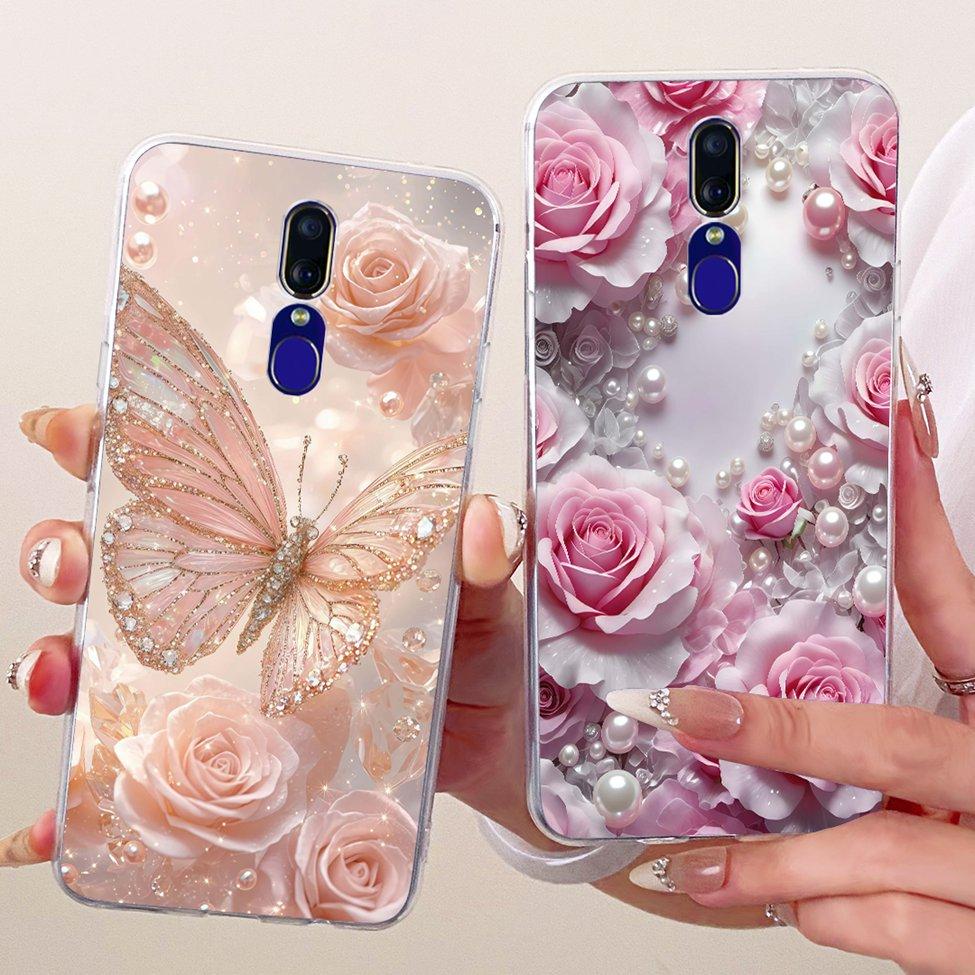 For Oppo F11 Case Cover Luxury Butterfly Love Fashion Flowers Cool Painted Phone Casing For Oppo CPH1913 CPH1911