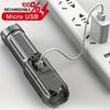 Portable LED Flashlight with Zoom, Rechargeable Bright Torch for Home, Car Repair & Outdoor Activities