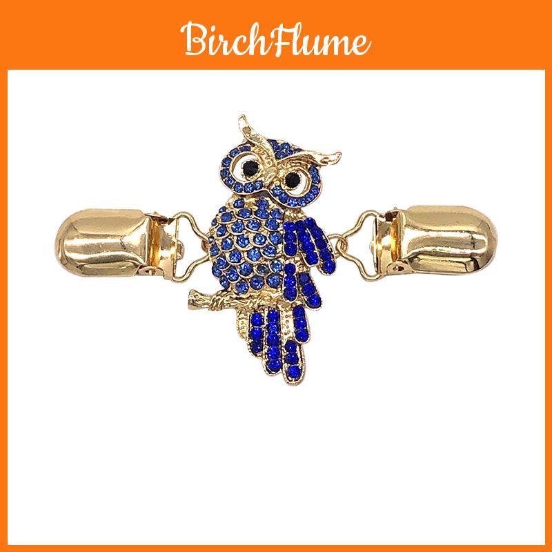 Owl Brooch Pin With Rhinestones For Women Fashion Accessory Gift For Winter