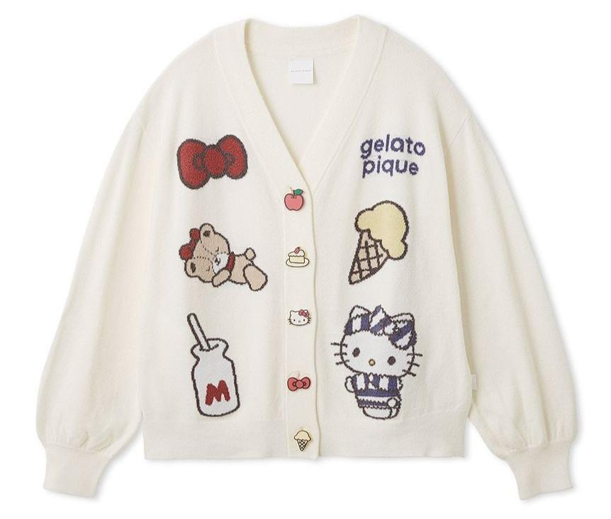 Sanrio Hello Kitty Gelato Pique Smoothie Cardigan White Women One Size Japan LTD