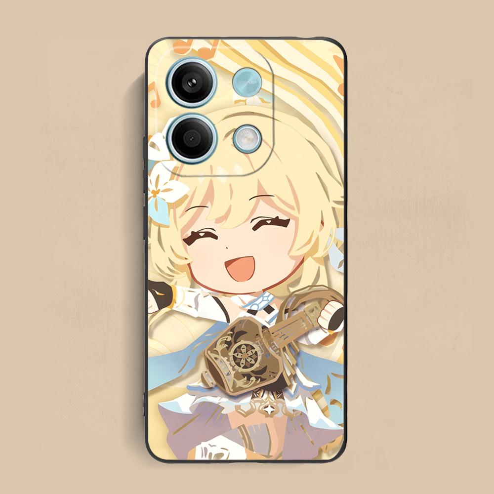 Game GI Lumine Matte TPU Mobile Phone Case for Xiaomi Redmi Note 14 13 12 11 S Pro Plus 4G 5G Colorful Printing Cover