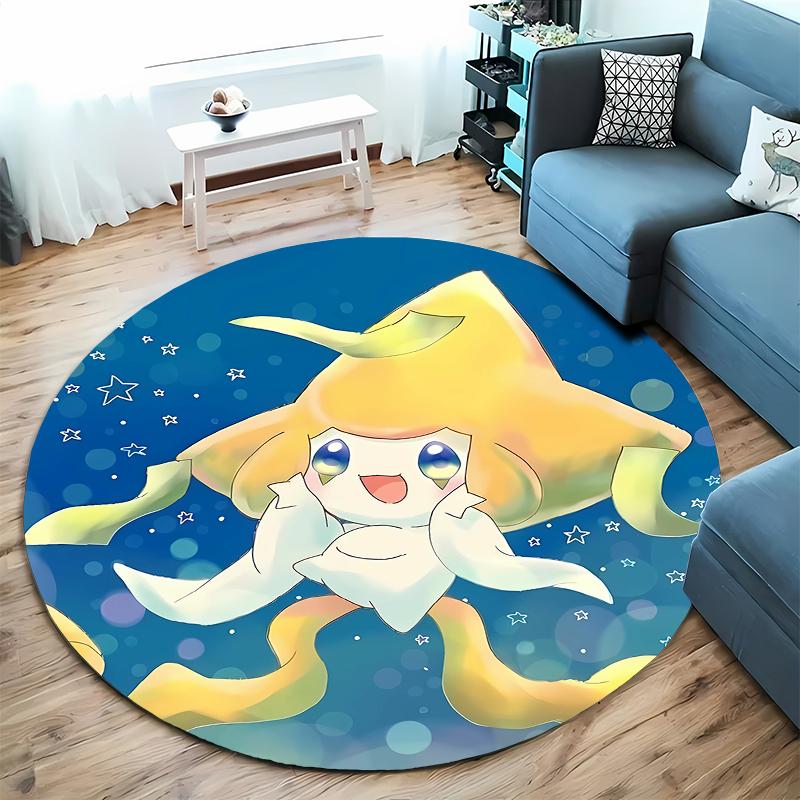 5 Sizes Classic Doraemon Print Round Carpet Living Room Anti-Slip Mat Bedroom Sofa Table Home Large Mat Gift for Kids and Adults