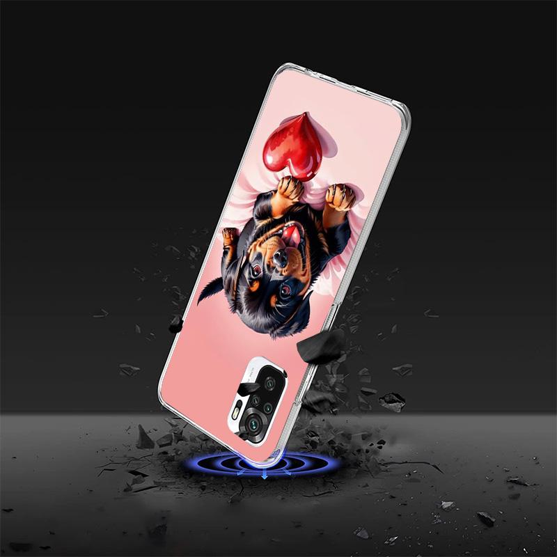 Lovely Puppy Heart Dogs Phone Case For Xiaomi Redmi Note 15 14 13 12S 12 Pro Plus 11S 11E 11 11T 10S 10 Art Soft Pattern Cover R