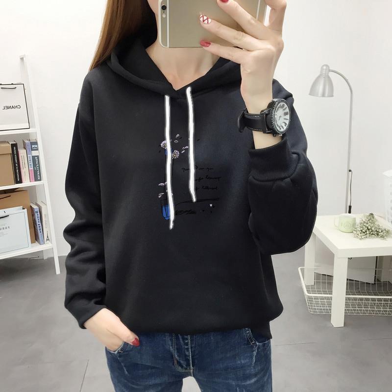 

Новая свободная толстовка в корейском стиле, блузка женская, модное женское пальто M чёрный