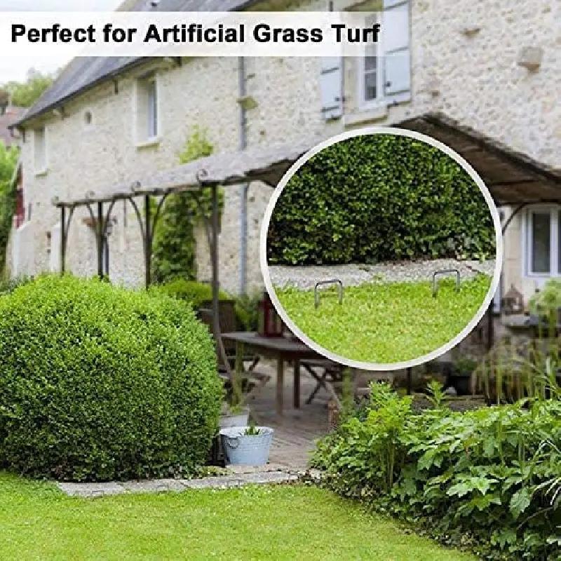 50pcs Landscape Staples, U-Shaped Garden Pins Garden Stakes Staples, Heavy Duty Yard Lawn Tent Stakes Securing Pegs For Weed Ba