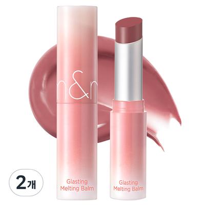 Rom&Glasting Melting Balm, 2 Packs, 12 Veiled Rose, 3.5g