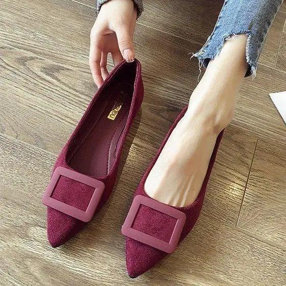 Shoes For Women Stylish Low Heel Elegant Office Woman Flats Hot Trendy Offer Cheap Clearance Shoe High Quality Fashion Casual