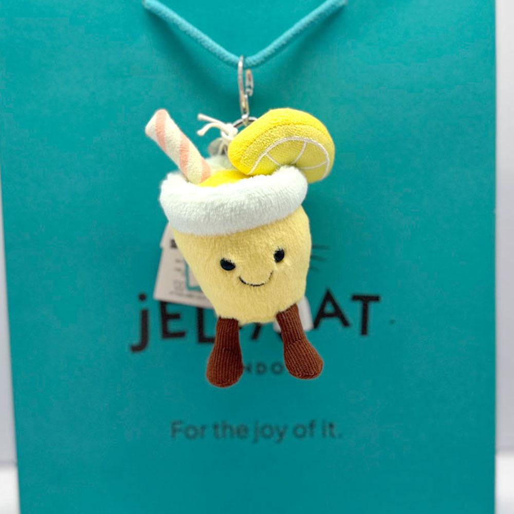 New JC Coffee Bean, Marshmallow, Ladybug, Frog, and Macaron Dessert Keychain & Bag Charm — Plush Toy Gift for Friends