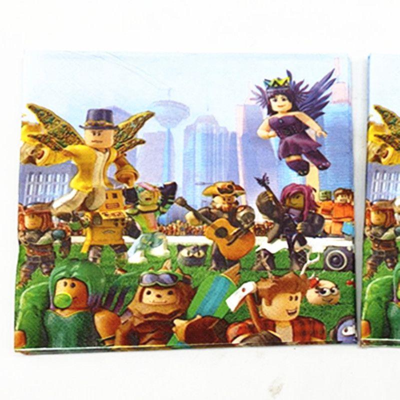 Theme Roblox Game Party Supplies Kids Birthday Banners Cake Decorations Toppers