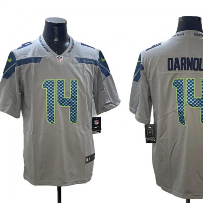 Mens Seattle Seahawks NFL Football Jersey Hoodie - Kupp 14 Darnold 2 Howell 10 Loose Fit Embroidered 2025