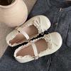 Lolita Couro PU Sapatos JK Planos Laço Doce Slip-on Mocassins Sola Macia Renda Franzido Sapatos Mary Jane Femininos