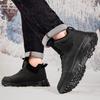 Men's Shoes Winter Thick and Cotton Mid High Top Casual Sports Shoes Warm Outdoor Shoes Lightweight and Non Slip Dad Shoes Walking Shoes