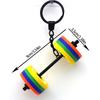 Rubber Dumbbell Keychain Lightweight Portable Exercise Themed Decorative Creative Sports Fitness Bag Decoration