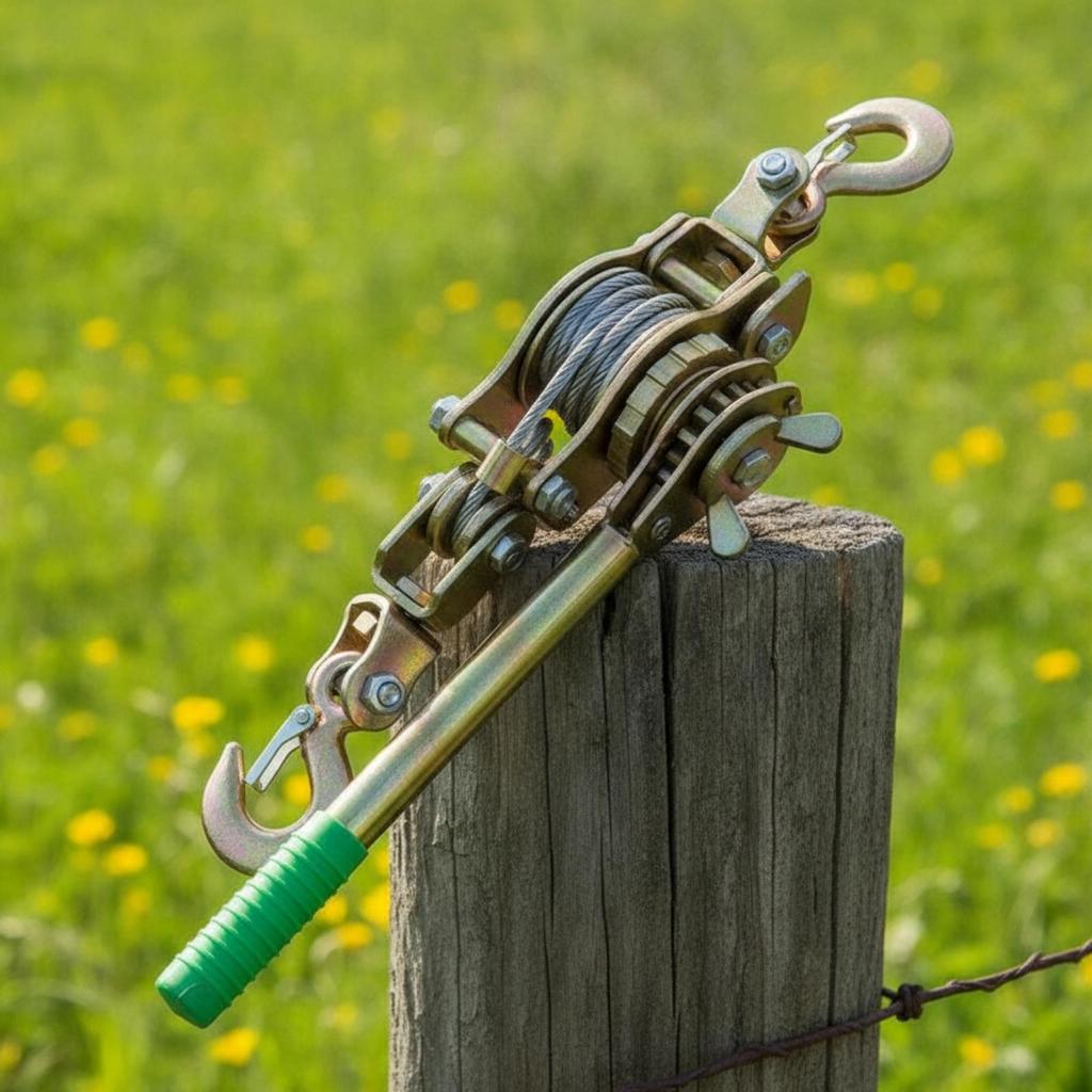 Manual Double-Hook Wire-Rope Tensioner Easy to Operate Come Along Winch Portable