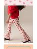 2026 Autumn Girls' Flared Pants & Matching Leggings Set - European and American Style