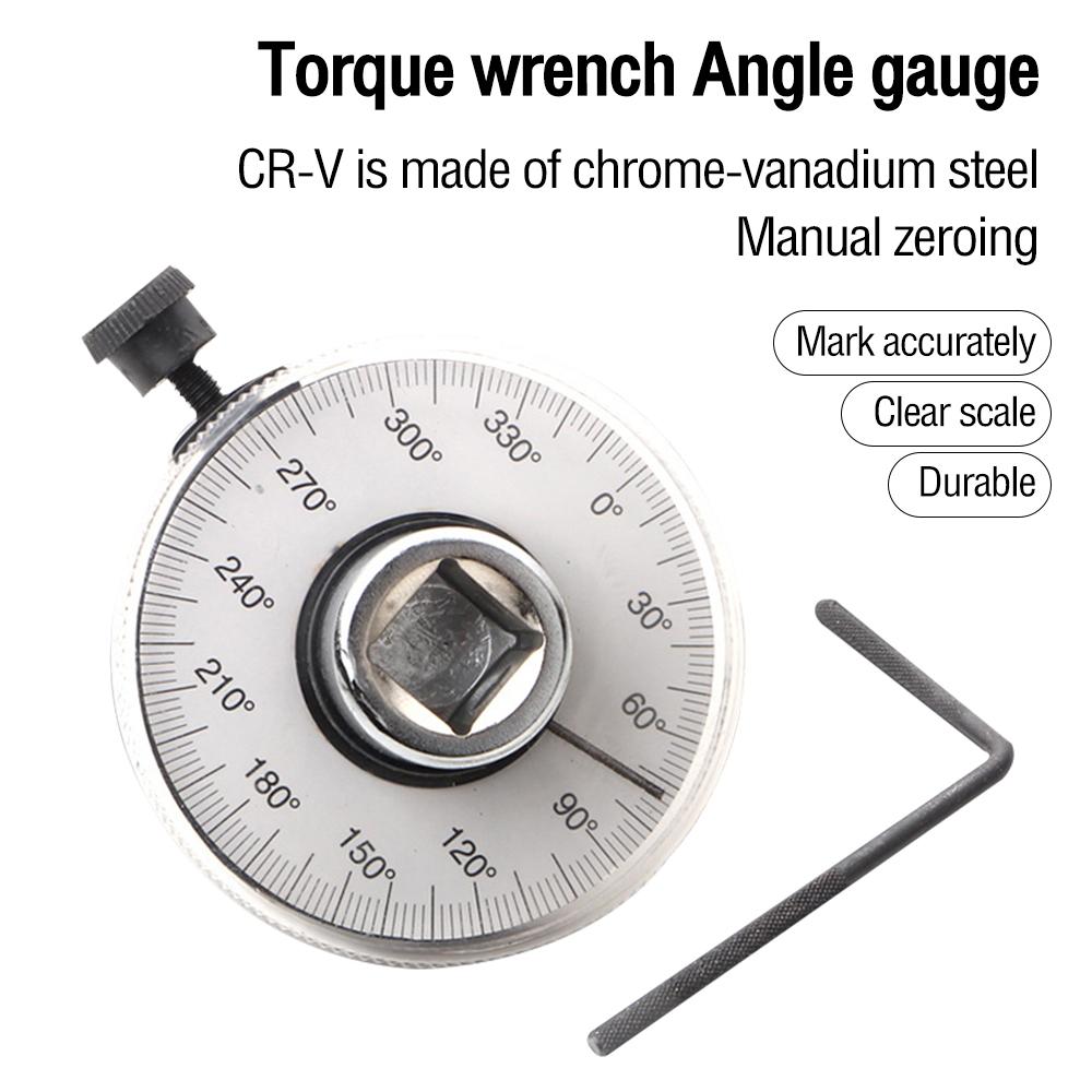 Angle Torque Gauges Torque Wrench Torquemeter Dial Angle Rotation Wrench Measuring Automotive Meter Hand Tool серебряный