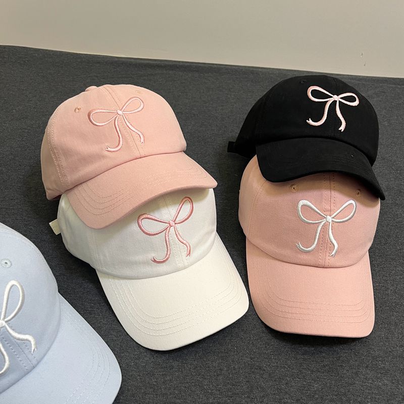 Fashion Hat Female Ins Sweet Cute Bow Baseball Cap Four Seasons Sunshade Cap
