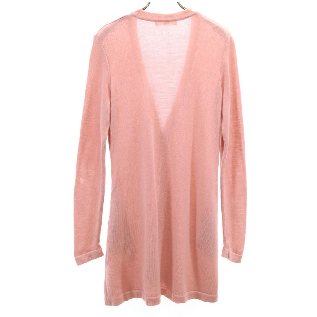 Rene Made In Japan Long Sleeve Long Knit Cardigan 36 Pink Women Used