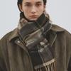 NICK&NICOLE NICOLE MIXED CHECK MUFFLER_BROWN