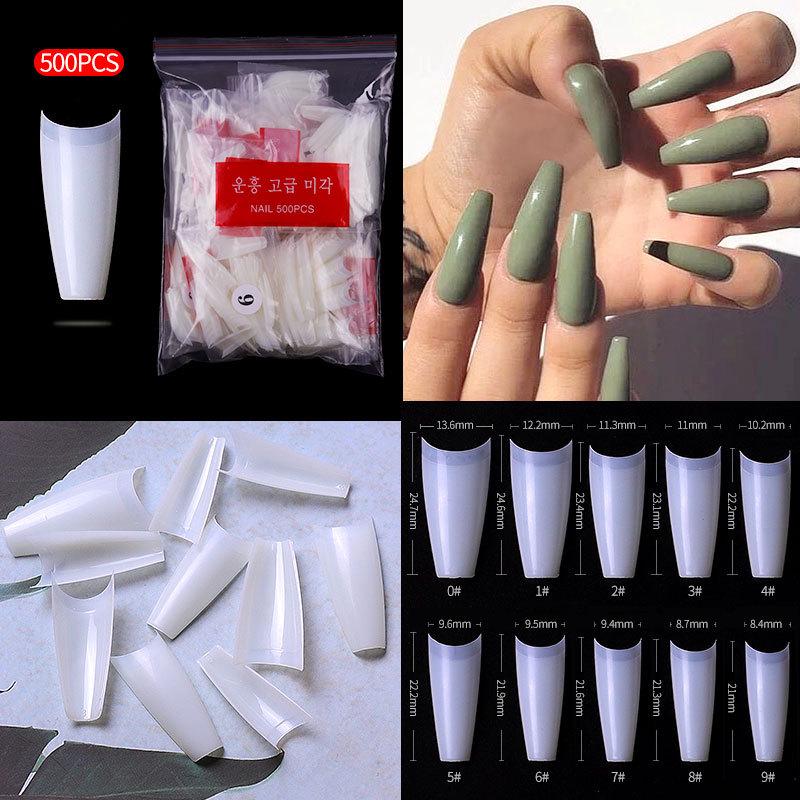 Buy 500pcs Natural Type T Clear White Half Full French False Nail Art Tip Acrylic Nails At Affordable Prices Free Shipping Real Reviews With Photos Joom