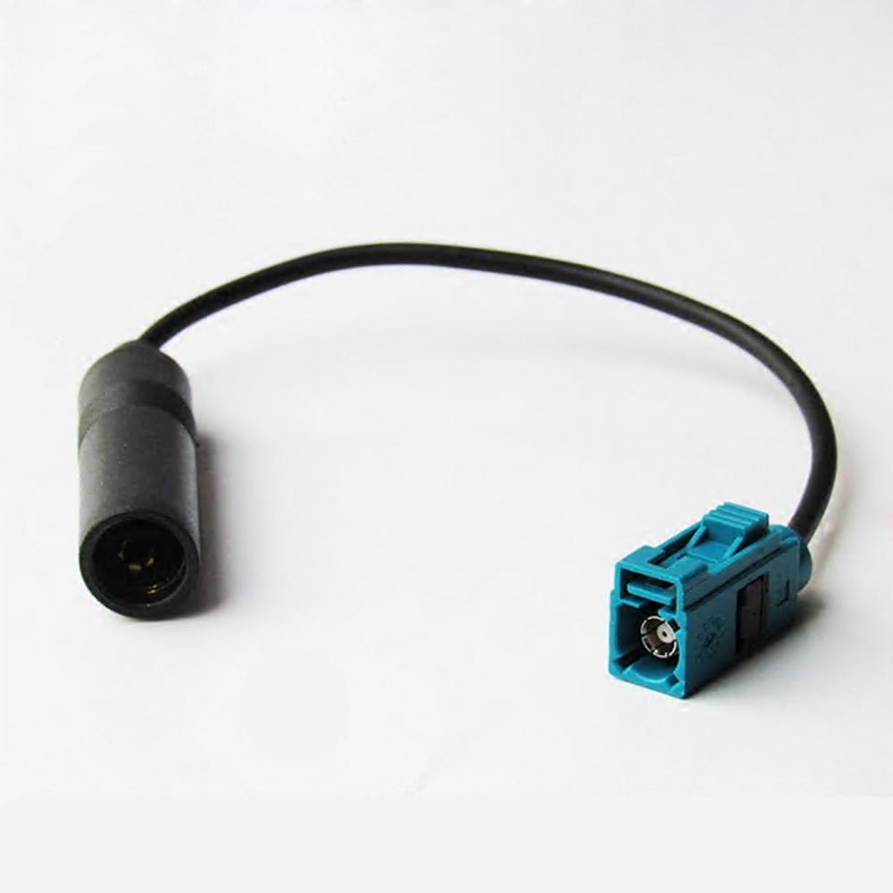 12V Car Audio FM Adapter Cable Mini Auto Radio Antenna Adapter Cable Radio Fakra Antenna Adapter Line Female Fakra To Din for VW небесно-голубой