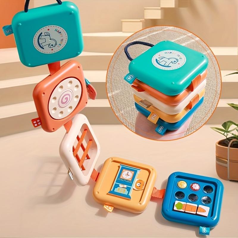 Busy Board,Multifunctional Sensory Educational Toy,Finger Fine Motor Skills Learning,Suitable for Indoor and Outdoor Travel,Foldable and Easy To Carry