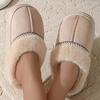 Fashion Crestar Fur Plush Women Slippers Indoor Warm Thick Soles Fluffy Female House Slippers Winter Fashion Non-slip Fuzzy Cotton Shoes