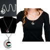 Vintage Geometric Alloy Pendant Necklace With Hollow Moon Design Ideal For Sweaters 15g