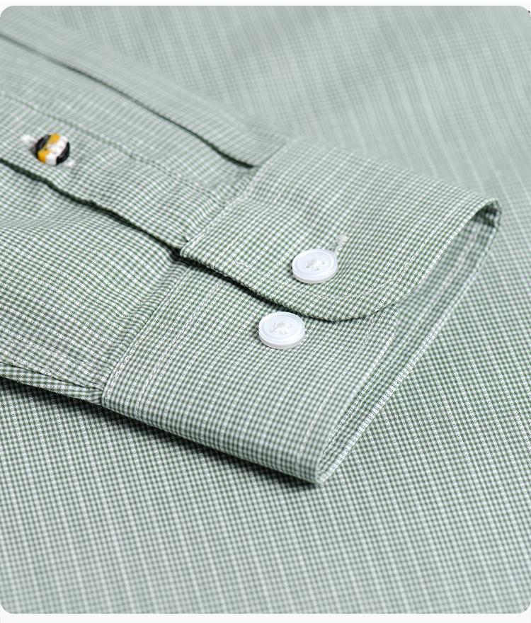 Men's Japanese Plaid Long-Sleeve Cotton Oxford Shirt: Casual, Versatile, Breathable, Light Luxury