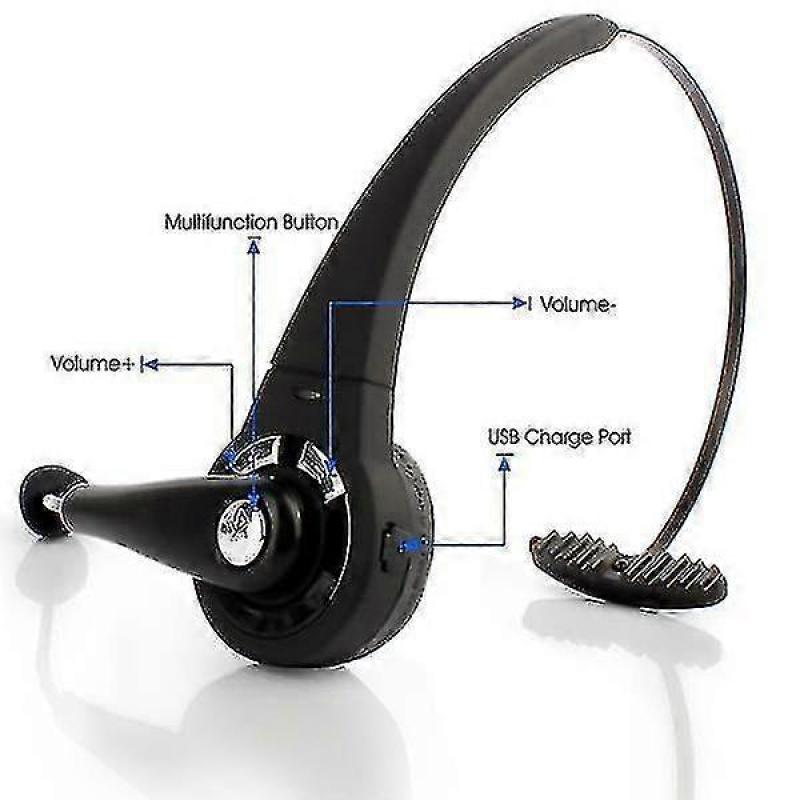 Wireless Headset Truck Driver Noise Cancelling Over-head Bluetooth Headphones With Charging Base