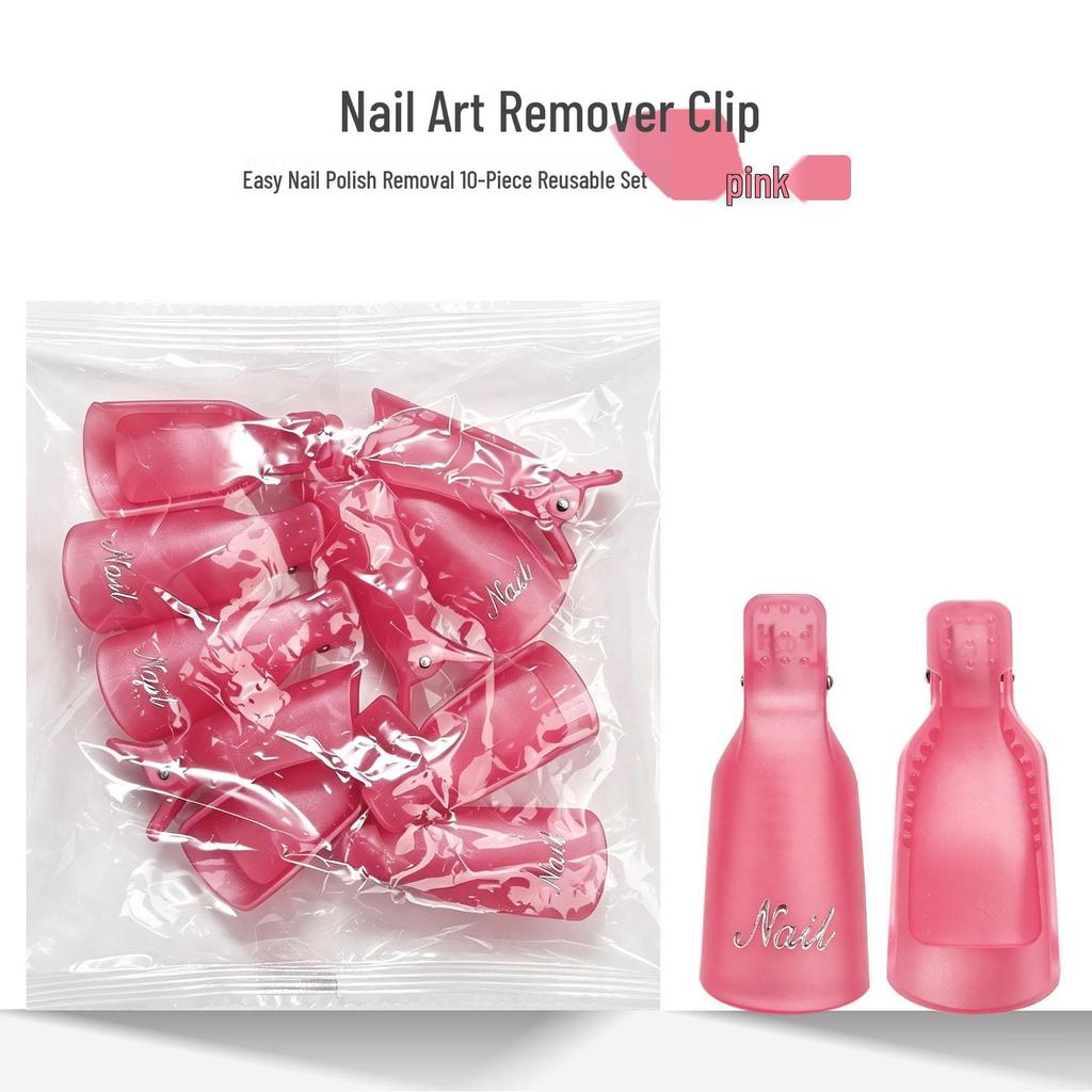 Nail Gel Removal Clips and Cotton Pad Set for Easy Gel Polish Removal
