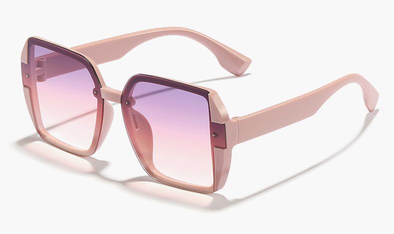 Fashion Designer Square Sunglasses Woman Retro Vintage Gradient Sun Glasses Female Clear Lens Black White