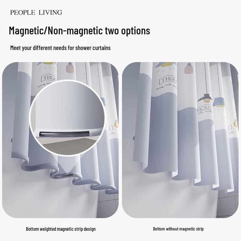 LIEI Thickened Waterproof Shower Curtain