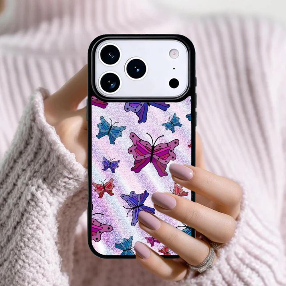 Blue Butterflies Phone Case For Apple iPhone 17 Air 16E 15 14 Plus 13 12 11 Pro Max Mini Funda Cover