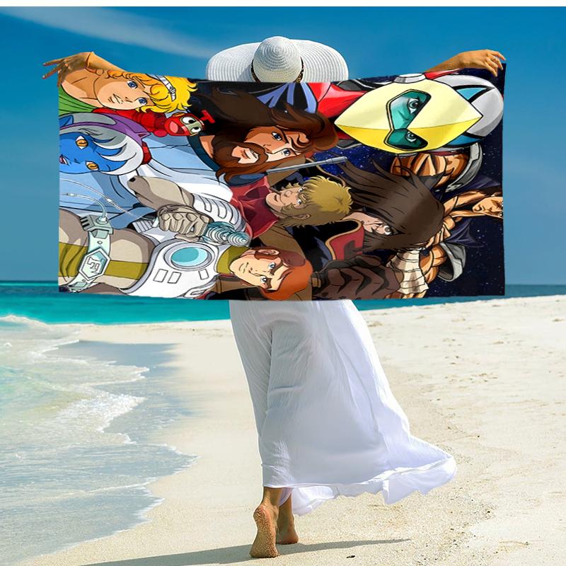 1pc UFO Robot Grendizer5 Beach Towel, Comfortable and Thick, and Swimming/Bath/Picnic/Camping Towel, Suitable for Seaside Beaches